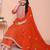  womens floral embroidered rust straight cotton kurta & palazzo with dupatta set