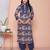  womens cotton floral printed shirt-collar straight kurta and palazzo set