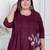  womens plus size wine floral kurta with palazzo