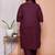  womens plus size wine floral kurta with palazzo and dupatta set