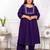  womems plus size purple floral kurta with palazzo