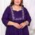  womems plus size purple floral kurta with palazzo