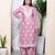 womens pink embroidered kurta with palazzo