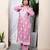  womens pink embroidered kurta with palazzo