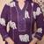  womens purple cotton animal print kurta with palazzo and dupatta
