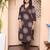  womens brown animal printed kurta with palazzo