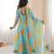 Sky Color Soft Organza Silk Digital Printed Party Wear Gown