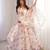Cream Color Soft Organza Silk Digital Printed Party Wear Gown