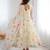 Cream Color Soft Organza Silk Digital Printed Party Wear Gown
