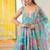 Blue Color Soft Musline Silk Digital Printed Party Wear Gown