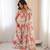 Cream Color Soft Musline Silk Digital Printed Party Wear Gown