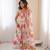 Cream Color Soft Musline Silk Digital Printed Party Wear Gown