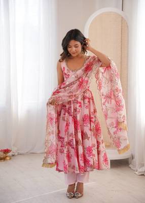 pink musline silk salwar with digital print 2