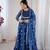 Blue Color Soft Georgette Digital Printed Party Wear Gown