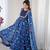 Blue Color Soft Georgette Digital Printed Party Wear Gown