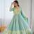 Sky Color Soft Organza Digital Printed Party Wear Gown