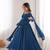 Blue Color Faux Georgette Designer Yoke Work Party Wear Gown