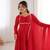 Red Color Faux Georgette Designer Yoke Work Party Wear Gown
