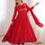 Red Color Faux Georgette Designer Yoke Work Party Wear Gown