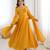 Yellow Color Faux Georgette Designer Yoke Work Party Wear Gown