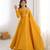 Yellow Color Faux Georgette Designer Yoke Work Party Wear Gown