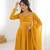 Yellow Color Faux Georgette Designer Yoke Work Party Wear Gown