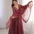 Brown Color Crunchy Silk Designer Embroidery Work Wedding Wear Gown 