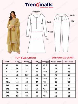 yellow georgette kurta palazzo with multi thread work 5