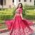 pink georgette lehenga choli with gold zari and sequins embroidery