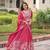 pink georgette lehenga choli with gold zari and sequins embroidery