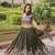 Green Embroidered Gold Crush with Sequins Zari Work Lehenga Choli