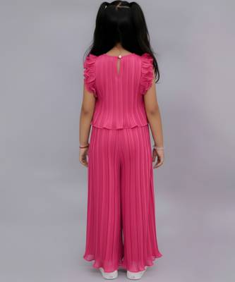 Pink woven polyester co ord set 2