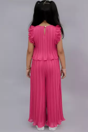 Pink woven polyester co ord set