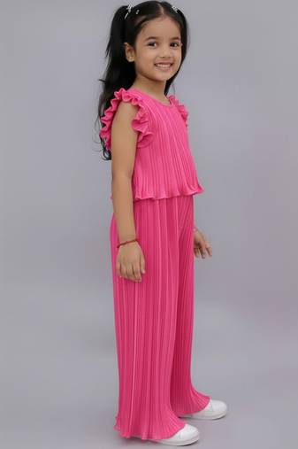 Pink woven polyester co ord set