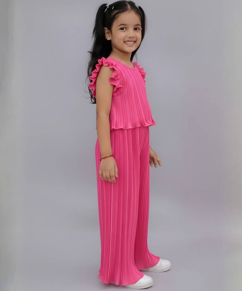 Pink woven polyester co ord set