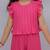 Pink woven polyester co ord set