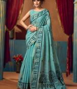 Blue new catalogue launch by gobuni – modal warli work saree with pumpum