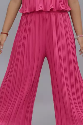 Pink woven polyester co ord set