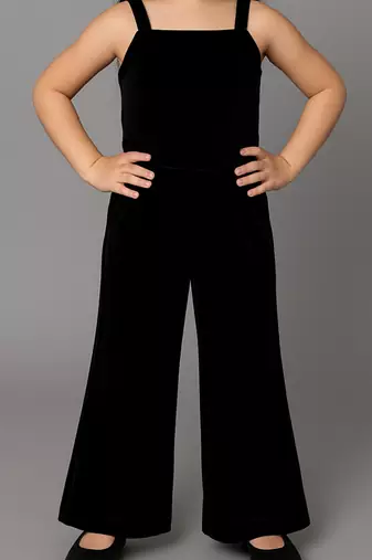 Blue embroidered velvet co ord set