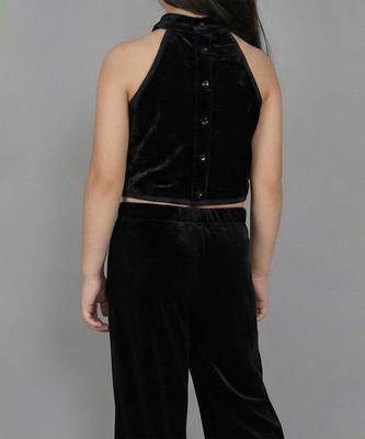 Blue embroidered velvet co ord set 4
