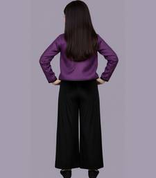 Purple woven velvet co ord set