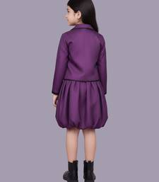 Purple woven velvet co ord set