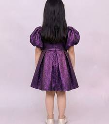 Purple woven jacquard dress