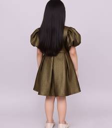 Gold woven jacquard dress