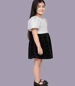 White printed jacquard co ord set