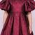 Maroon woven jacquard dress
