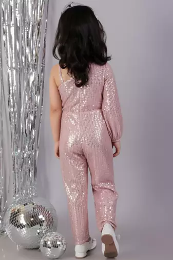 Pink embroidered polyester dress