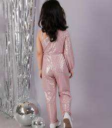 Pink embroidered polyester dress