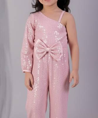 Pink embroidered polyester dress 4