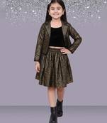 Green woven jacquard jacket